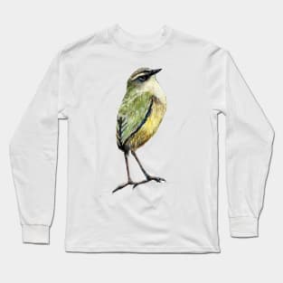 Mr Tuke, Rock wren bird of New Zealand Long Sleeve T-Shirt